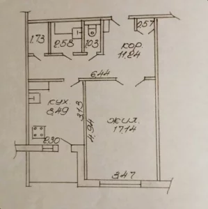 Однокомнатная квартира по пр-т Строителей, д. 60, кор. 1