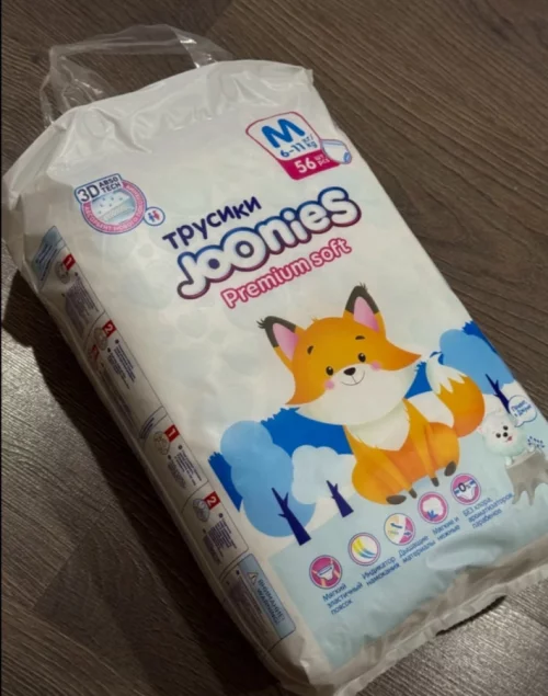 Подгузники-трусики Joonies, Premium soft, размер M
