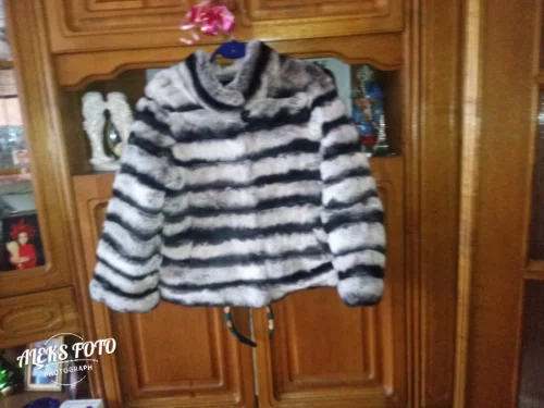 Полушубок из шиншиллы, мех натуральный