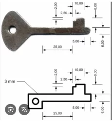Ключ электрошкафа ка СССР