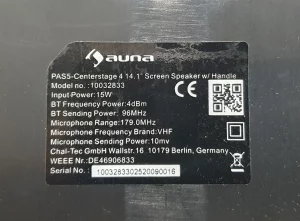 Переносная колонка караоке AUNA с проблемой