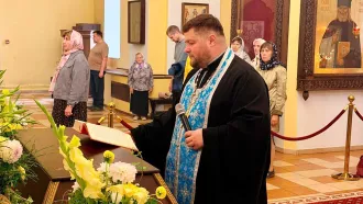 Канун Успения Пресвятой Богородицы: богослужение в кафедральном соборе возглавил епископ Серафим
