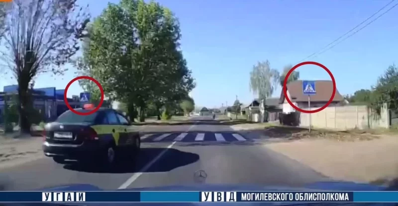 В Бобруйске таксист совершил опасный обгон