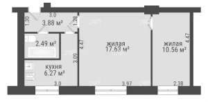 2-х комнатную квартиру