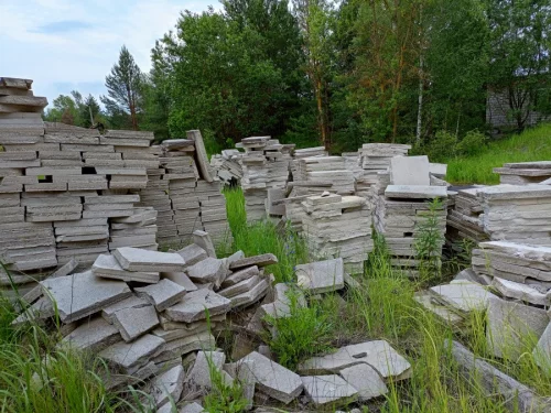 Силикатные блоки, обрезки