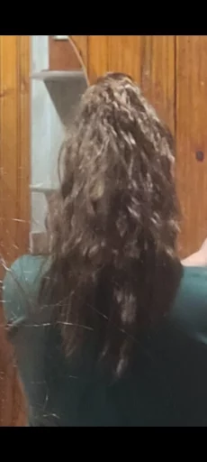 Шиньон и хвост волнистый