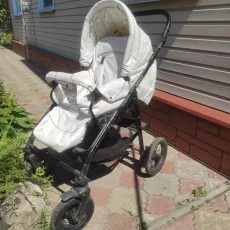Крутая коляска ! Шок за 160 руб. Экокожа