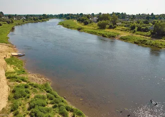 Березина у Бобруйска мелеет – уровень воды ниже лимита для судов