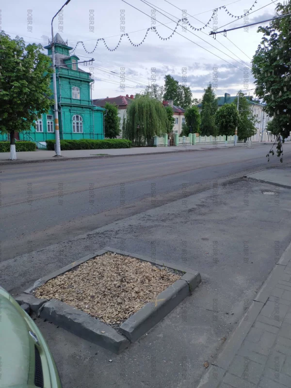 Клумбочка или могилка на месте парковки для автомобилей стоит и занимает место.