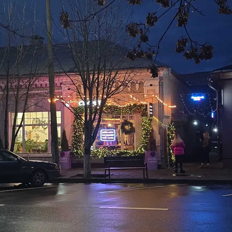 Красивая новогодняя витрина