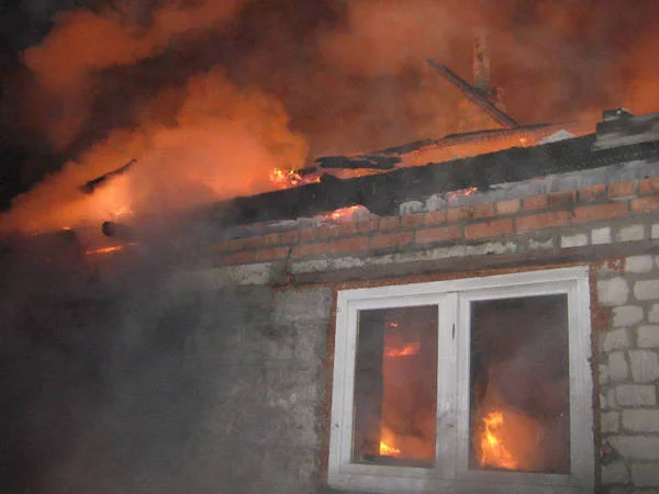 Пожар в деревне Гончаровка