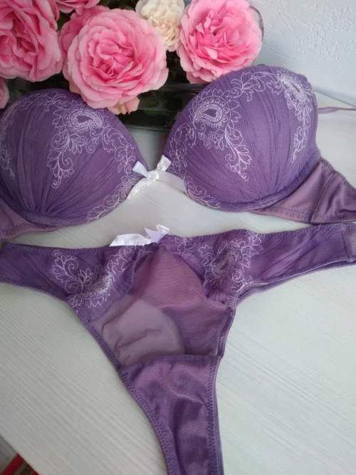 Комплект белья La Senza, фиолетовый 75В / М - 14 руб