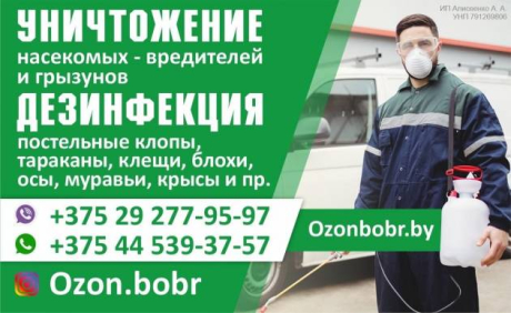 OZONBOBR. Дезинсекция. Дератизация. Озонирование