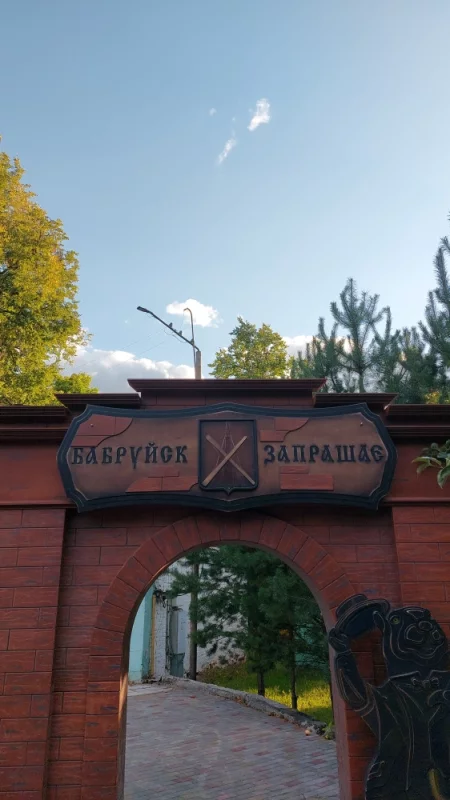 В городском парке замечена новая декоративная входная арка возле аттракциона "Летающая тарелка"