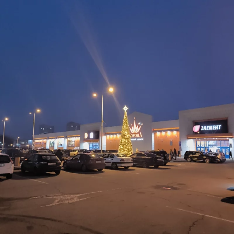 Новогодняя ёлка около короны