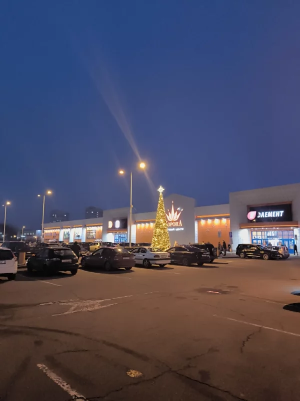 Новогодняя ёлка около короны