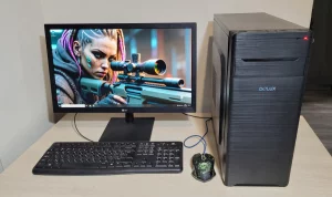 Игровой системный блок с монитором