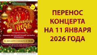 Концерт «Карнавальная ночь» переносится с 14 декабря на 11 января