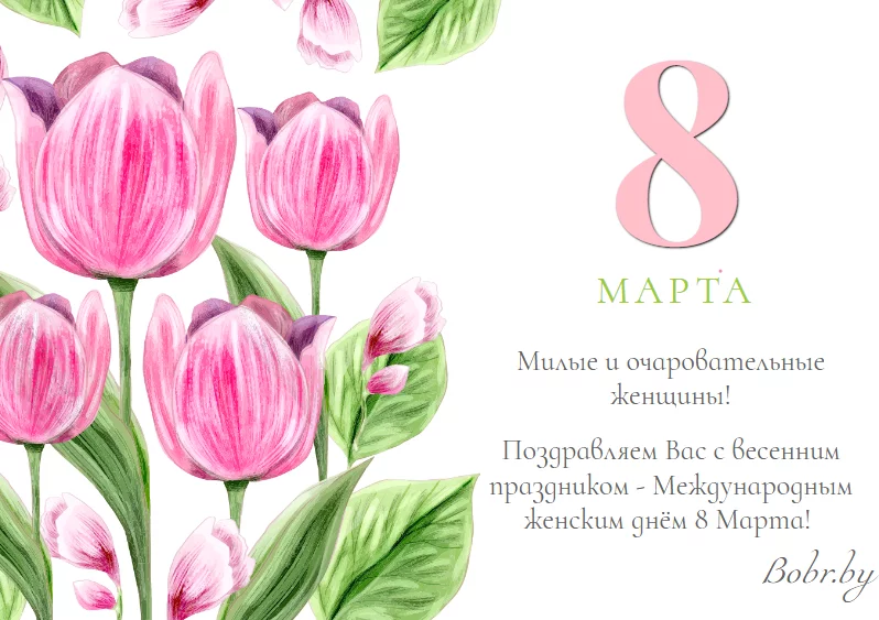 BOBR.BY: поздравляет с Международным женским днём 8 Марта