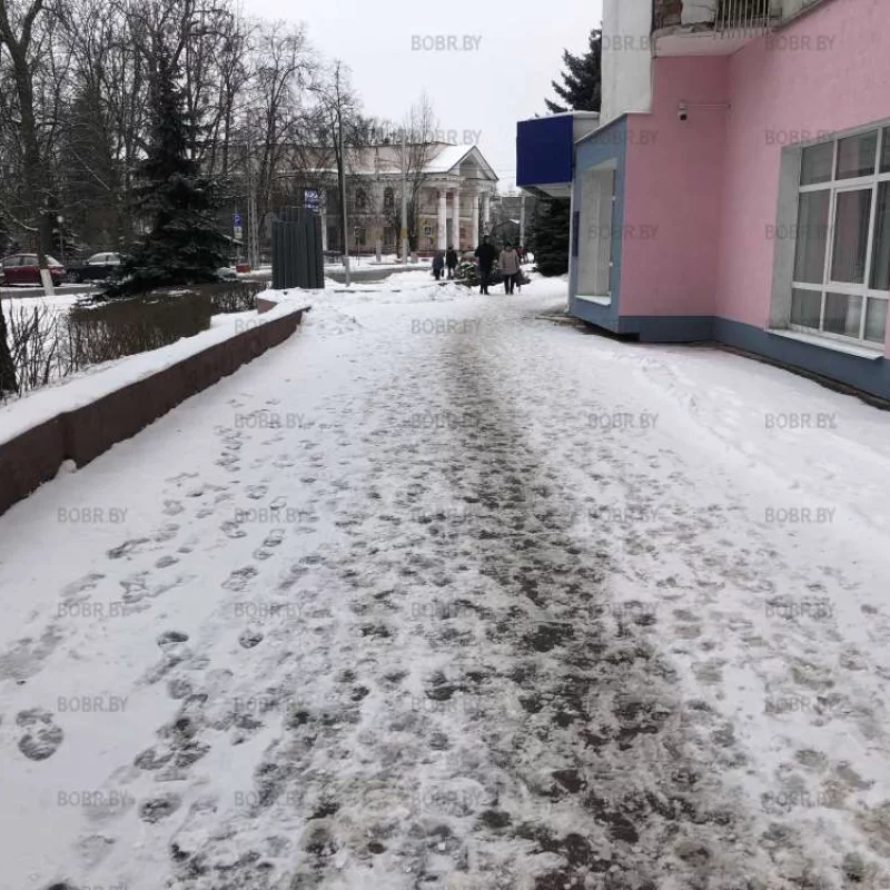 Снег шел ночью, время к обеду, а чистить дорожки никто не брался