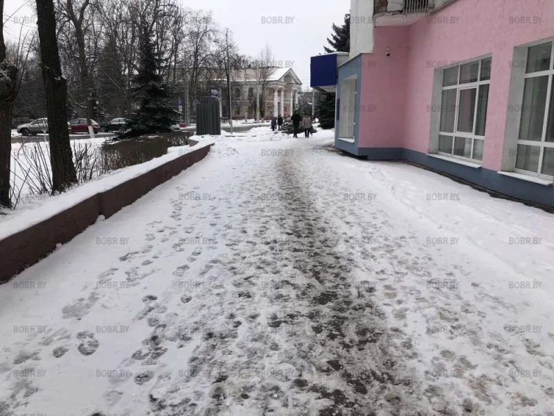 Снег шел ночью, время к обеду, а чистить дорожки никто не брался