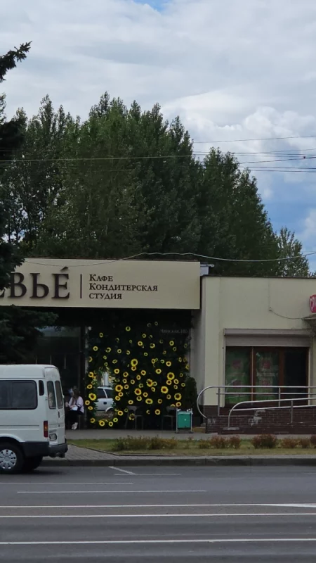 Новая фотозона с подсолнухами от кафе "Тевье"