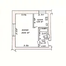 1-комнатная квартира в центре города по ул. 50 лет Октября, 34а