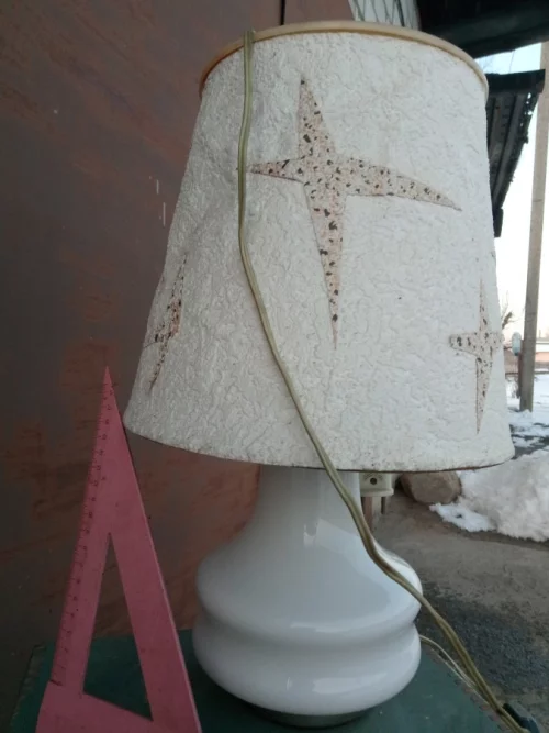 Лампа настольная, корпус стеклянный