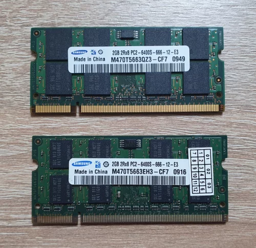 Оперативная память DDR2 для ноутбука