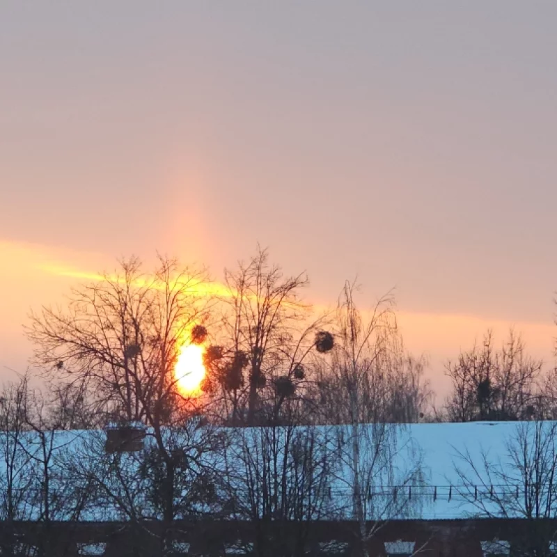 Солнце сегодня встаёт со световым столбом