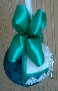 Новогодние шары 2шт.(розовый и зелёный)