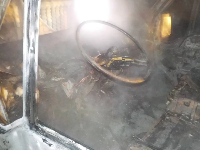 В Бобруйске сгорел автомобиль