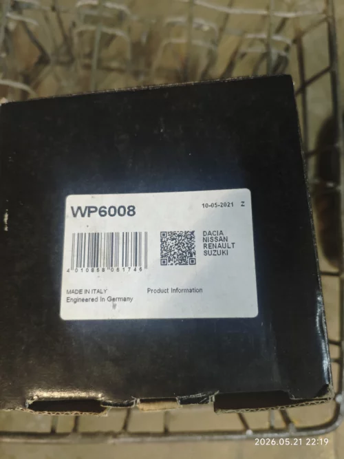 Насос охлаждения двигателя(помпа) Renault.арт  WP6008