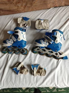 Коньки роликовые детские, размер 33-34