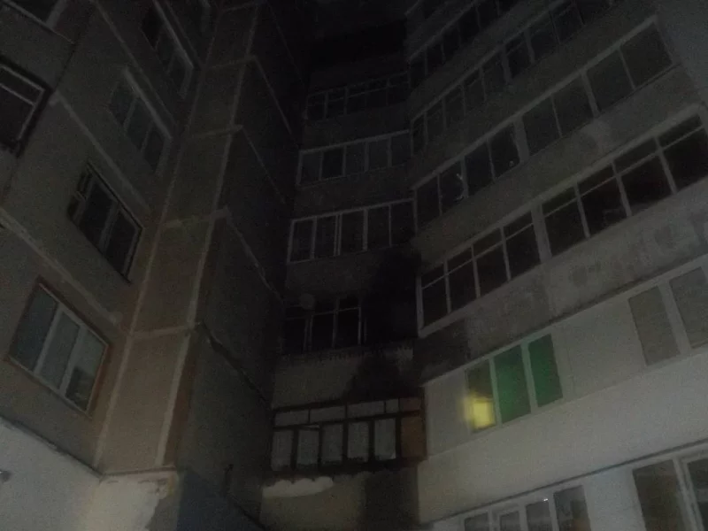 В День Независимости на улице Ульяновской горел балкон