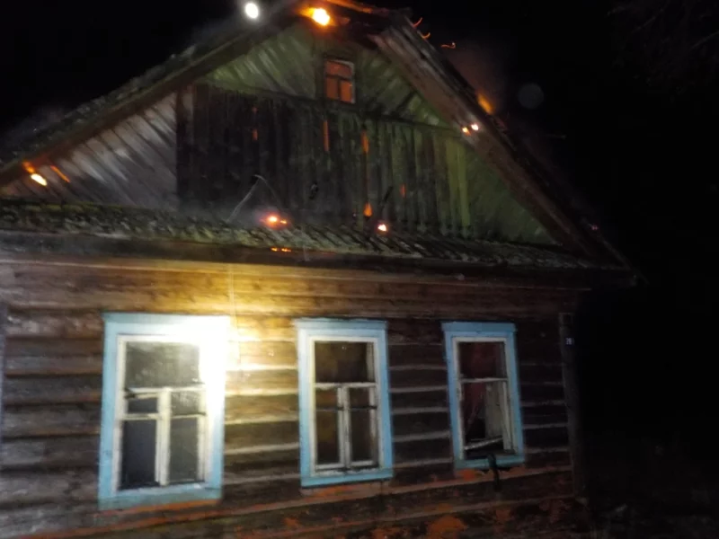 День защитника Отечества начался в Панкратовичах с пожара