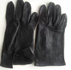 Перчатки без подкладки, на короткие пальцы, натуральная кожа