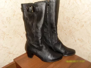 Сапоги осенние, кожа, р.38