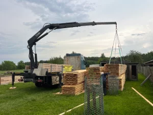 Кран манипулятор, манипулятор с прицепом