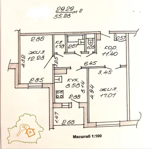 2-комн. квартира на 5-ом этаже