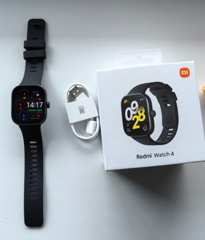 Xiaomi Redmi Watch 4 умные часы черные AMOLED 1.97, 2024