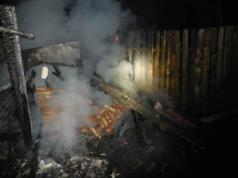 Пожар на переулке Жлобинском в Бобруйске