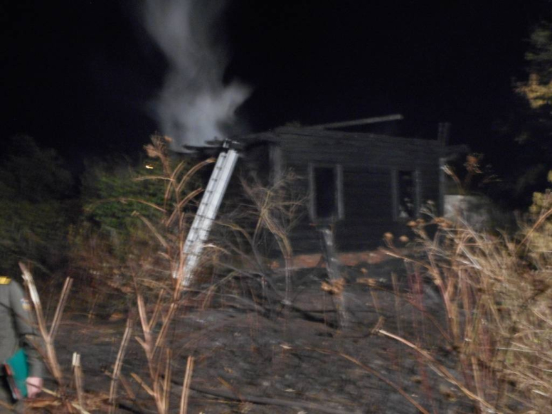 Пожар в деревне Орехово