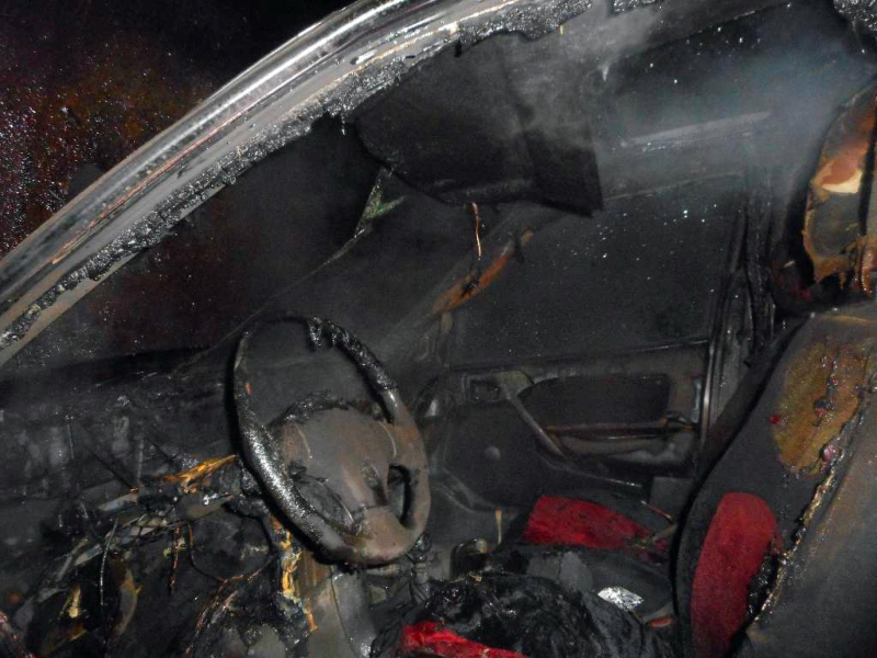 На выходных в Бобруйске горел автомобиль