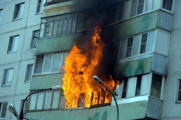 Если пожар на балконе?