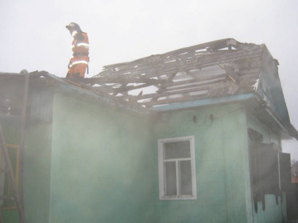 Пожар в поселке Дачный в Бобруйске