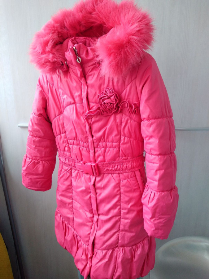 Пальто Donilo, БУ, р 128 тёплое + шапка/варежки в подарок - 60 руб