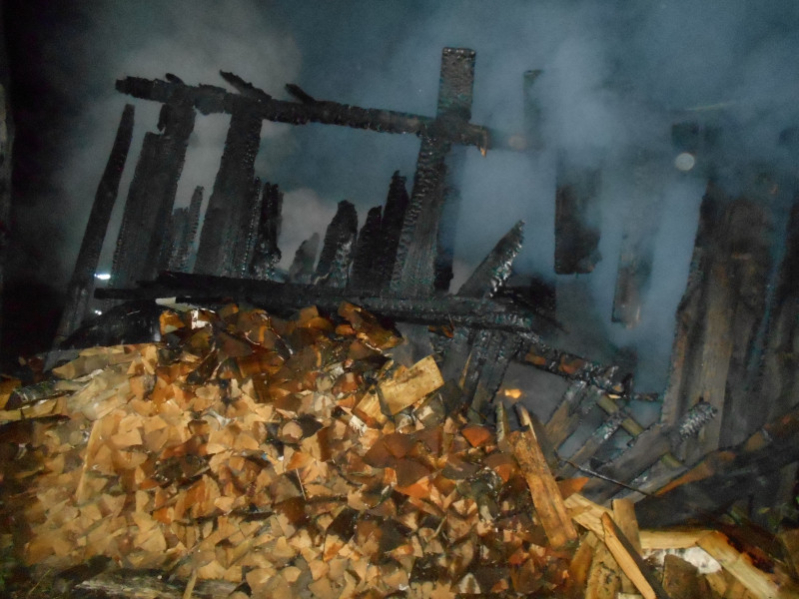В Бобруйском районе горел сарай