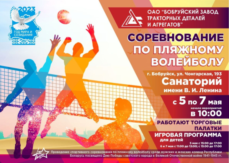 В Бобруйске с 5 по 7 мая пройдут соревнования по пляжному волейболу