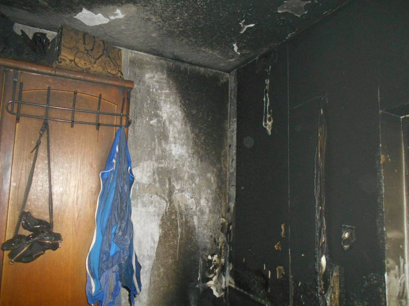 Пожар по улице Семенова в Бобруйске
